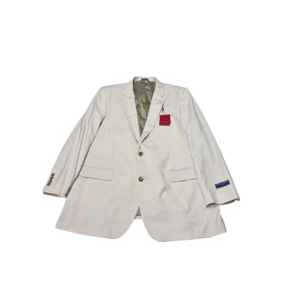 NWT Saddlebred Mens 50 Long Suit Separate Blazer Light Beige PZ10061-273